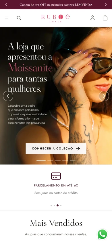 Rubiê Joias no celular